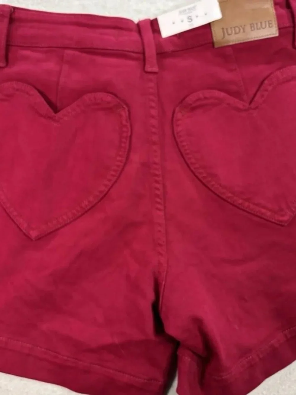 Judy Blue Plus Size Red Heart Shorts